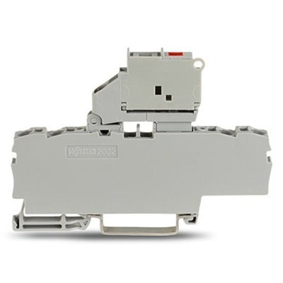 Wago TOPJOB S Series Grey Fuse Terminal Block, 2.5mm², 1-Level, Push In Termination, Fused, ATEX, CSA, IECEx