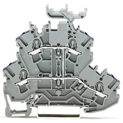 Wago TOPJOB S Series Grey Double Level Terminal Block, 2.5mm², 2-Level, Push In Termination, ATEX, CSA, IECEx