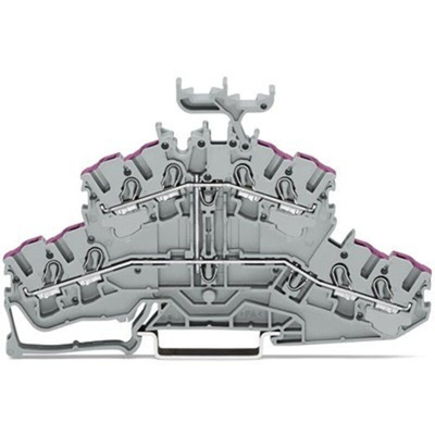 Wago TOPJOB S Series Grey Double Level Terminal Block, 2.5mm², 2-Level, Push In Termination, ATEX, CSA, IECEx