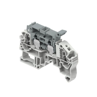 Entrelec 1SNK7084 Series Grey Modular Terminal Block, 0.5 – 6mm², 1-Level, Spring Termination, Fused
