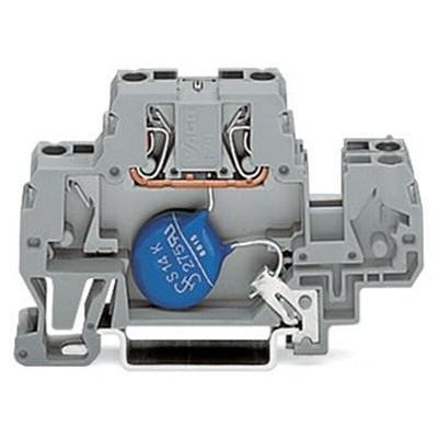 Wago 870 Series Grey Terminal Block, 2.5mm², 2-Level, Cage Clamp Termination