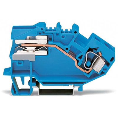 Wago 784 Series Blue Disconnect Terminal Block, 10mm², 1-Level, Cage Clamp Termination, CSA