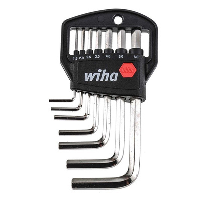 Wiha Tools 7 pieces Hex Key Set,  L Shape 1.5mm