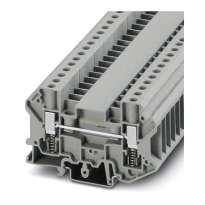 Phoenix Contact USSTD 6 Series Grey Feed Through Terminal Block, Single-Level, Screw Termination