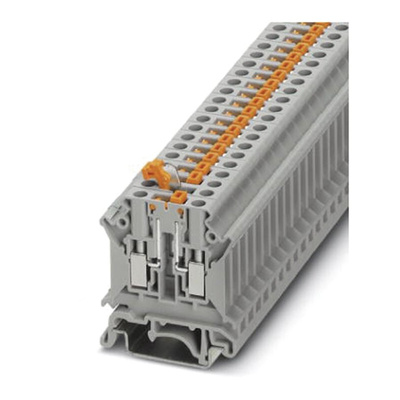 Phoenix Contact UK 5 N-MT Series Grey Knife Disconnect Terminal Block, Single-Level, Screw Termination