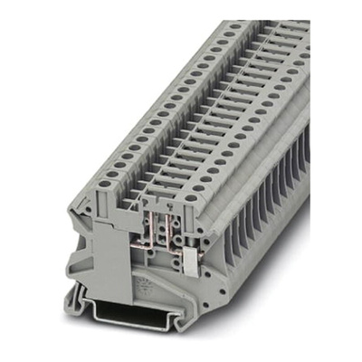 Phoenix Contact UT 4-TG OG Series Orange Feed Through Terminal Block, 0.14 → 6mm², Single-Level, Screw
