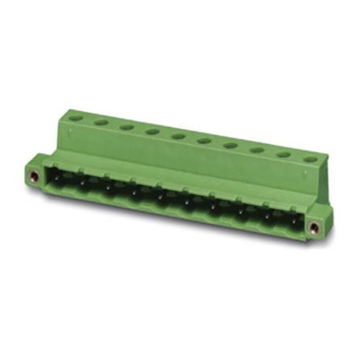 Phoenix Contact MSTBVK 2.5/13-ST-5.08 Series Green DIN Rail Terminal Block, Screw Termination