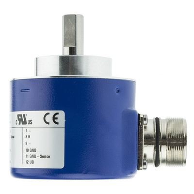 Baumer GI355 Series Optical Incremental Encoder, 500 ppr, HTL/Push Pull Signal, Solid Type, 10mm Shaft