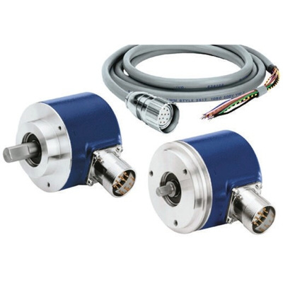 Baumer GI355 Series Optical Incremental Encoder, 50 ppr, HTL/Push Pull Signal, Solid Type, 10mm Shaft