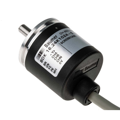 Baumer BDK Series Optical Incremental Encoder, 1024 ppr, HTL/Push Pull Signal, Solid Type, 5mm Shaft