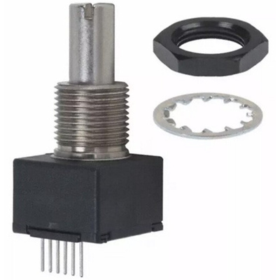 Bourns EM14 Series Optical Incremental Encoder, 64 ppr, Quadrature Signal, Solid Type, 1/4in Shaft