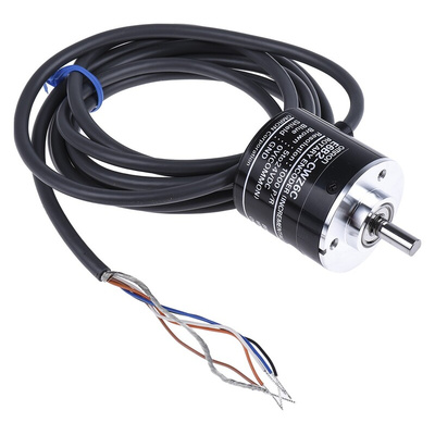 Omron E6B2 Series Incremental Incremental Encoder, 1000 ppr, NPN Open Collector Signal, Solid Type, 6mm Shaft