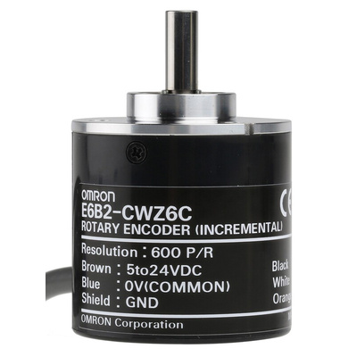 Omron E6B2 Series Incremental Incremental Encoder, 600 ppr, NPN Open Collector Signal, Solid Type, 6mm Shaft