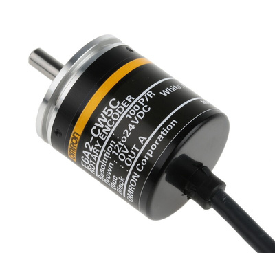 Omron E6A2 Series Incremental Incremental Encoder, 100 ppr, NPN Open Collector Signal, Solid Type, 4mm Shaft