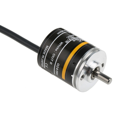 Omron E6A2 Series Incremental Incremental Encoder, 100 ppr, NPN Open Collector Signal, Solid Type, 4mm Shaft