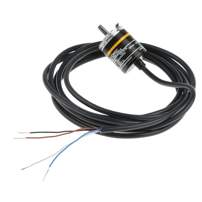 Omron E6A2 Series Incremental Incremental Encoder, 100 ppr, NPN Open Collector Signal, Solid Type, 4mm Shaft