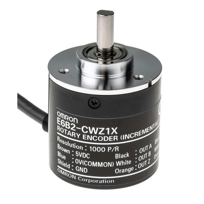 Omron E6B2 Series Incremental Incremental Encoder, 1000 ppr, Line Driver Signal, Solid Type, 6mm Shaft