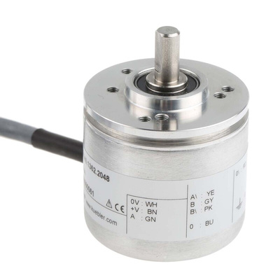 Kübler KIS40 Series Incremental Incremental Encoder, 2048 ppr, RS422 Signal, Solid Type, 6mm Shaft