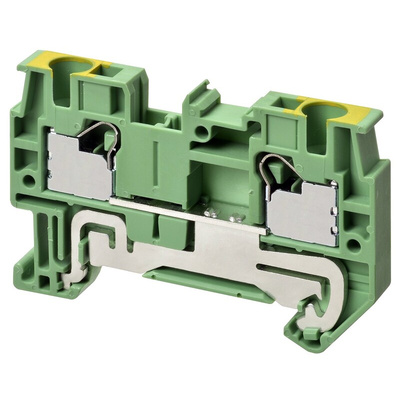 Omron XW5G Series Grey Non-Fused DIN Rail Terminal, 4mm², Single-Level, Push In Termination