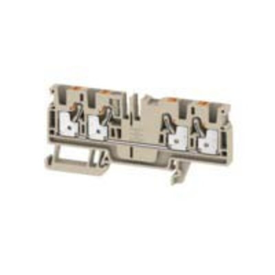 Weidmuller A Series Beige DIN Rail Terminal Block, 4mm², Single-Level, Push In Termination