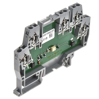 Wago 859 Series Grey Optocoupler Terminal Block, 2.5mm², Clamp Termination