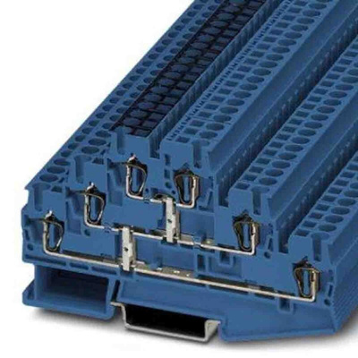 Phoenix Contact ST Series Blue Non-Fused DIN Rail Terminal, 0.08 → 4mm², Spring Clamp Termination