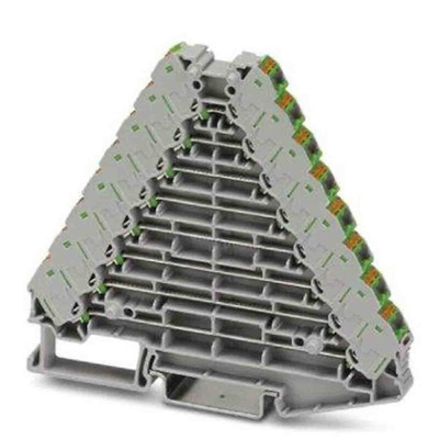 Phoenix Contact PTRV Series Grey Non-Fused DIN Rail Terminal, 0.14 → 2.5mm², Push In Termination