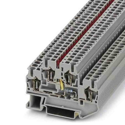 Phoenix Contact STTB Series Grey Component Terminal Block, Spring Clamp Termination