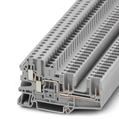 Phoenix Contact UT 4 Series Grey Feed Through Terminal Block, 0.14 → 6mm²