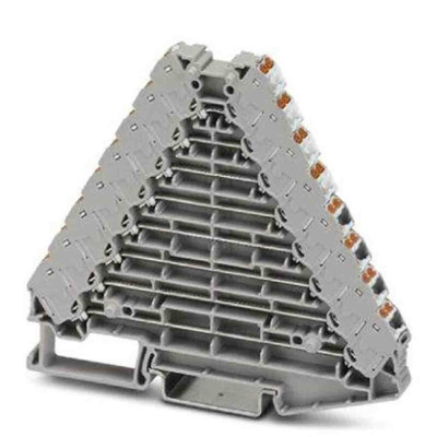 Phoenix Contact PTRV Series Grey Non-Fused DIN Rail Terminal, 0.14 → 2.5mm², Push In Termination