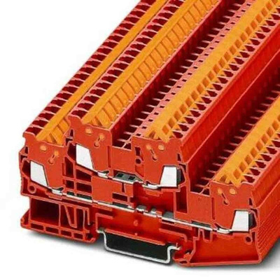 Phoenix Contact QTTCB Series Red Double Level Terminal Block, Quick Connect Termination