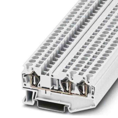 Phoenix Contact ST 4 Series White Feed Through Terminal Block, 0.08 → 6mm², Spring Clamp Termination, ATEX, IECEx
