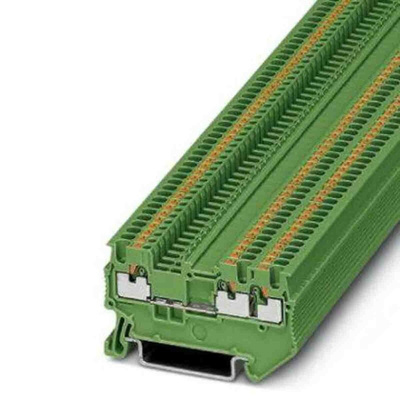 Phoenix Contact PT 1,5 Series Green Feed Through Terminal Block, 0.14 → 1.5mm², Push In Termination, ATEX, IECEx