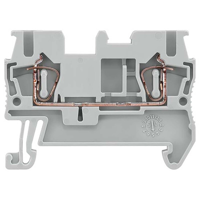 Siemens 8WH Series Grey Non-Fused DIN Rail Terminal, 2.5mm², Spring Clamp Termination