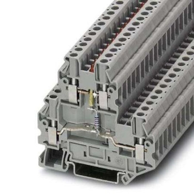 Phoenix Contact UTTB Series Grey DIN Rail Terminal Block, Screw Termination