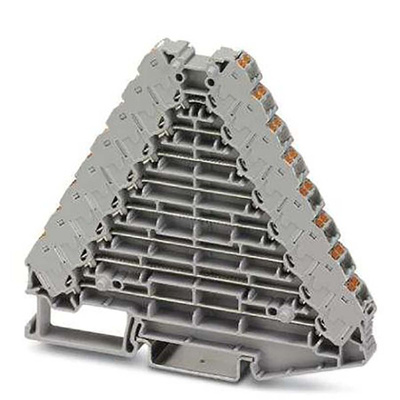 Phoenix Contact PTRV 8 /GY Series Grey DIN Rail Terminal Block, 0.14 → 2.5mm², Push In Termination