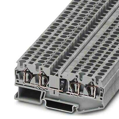 Phoenix Contact ST 4-QUATTRO-DIO 1N Series Grey Component Terminal Block, 0.08 → 6mm², Spring Cage Termination