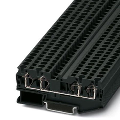 Phoenix Contact ST 4-QUATTRO BK Series Black Feed Through Terminal Block, 0.08 → 6mm², ATEX, IECEx