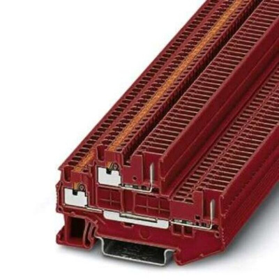 Phoenix Contact PTTB 1.5/S/2P RD Series Red Double Level Terminal Block, 0.14 → 1.5mm²