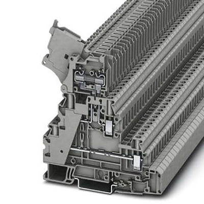 Phoenix Contact  UT 4 - L/HESI Series Grey Fused DIN Rail Terminal, 4mm², Double-Level