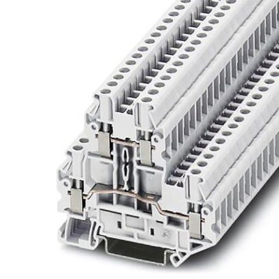 Phoenix Contact UTTB 2 Series White Double Level Terminal Block, 0.14 → 4mm², Screw Termination, ATEX, IECEx