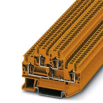 Phoenix Contact 5-R20K/O-U, STTB 2 Series Orange Component Terminal Block, 0.08 → 4mm², Spring Cage Termination