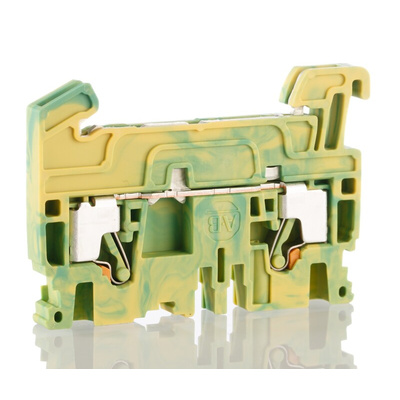Rockwell Automation 1492-P Series Green/Yellow Feed Through Terminal Block