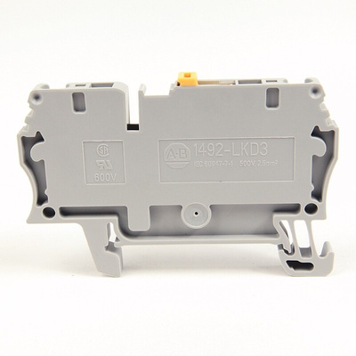 Rockwell Automation 1492 Series Grey DIN Rail Terminal Block, 2.5mm², Spring Clamp Termination