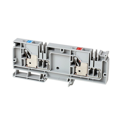 Rockwell Automation 1492-P Series Grey DIN Rail Terminal Block, 10mm², Push In Termination, ATEX
