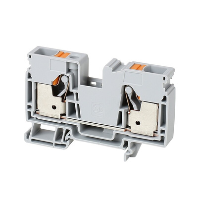 Rockwell Automation 1492-P Series White DIN Rail Terminal Block, 16mm², Push In Termination, ATEX