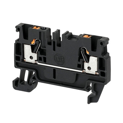 Rockwell Automation 1492-P Series Black DIN Rail Terminal Block, 2.5mm², Push In Termination, ATEX