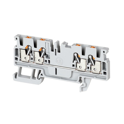 Rockwell Automation 1492-P Series Orange DIN Rail Terminal Block, 2.5mm², Push In Termination, ATEX