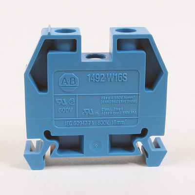 Rockwell Automation 1492-W Series Grey Feed Through Terminal Block, Screw Termination