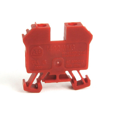 Rockwell Automation 1492-W Series Red Feed Through Terminal Block, Screw Termination